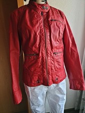 Bc Lederjacke Rot Echtleder