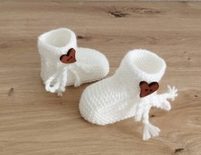 Babyschuhe, gestrickt, Handarbeit, Geschenk, Socken, Reborn, Geburt, Puppe