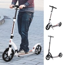 HOMCOM Kinderscooter Kickscooter Tretroller Stoßdämpfung 14 Jahre Alu