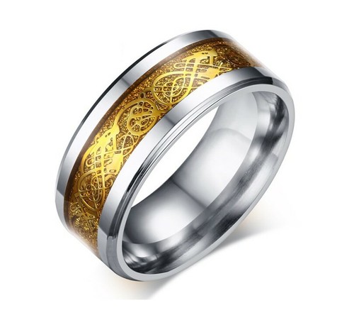 Herrenring gold edelstahlring - herrenring,