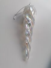 Christbaumschmuck Eiszapfen aus Kristallglas - 16 cm