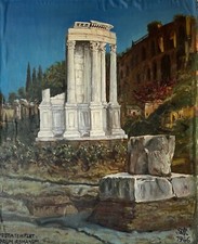 Ölbild Ruine Antike Stätte