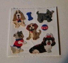 Sandylion Sticker : 1 Stoff Abriss! - Hunde spielend ... Kein Originalbogen