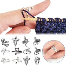 4X Crochet Finger Adjustable Ring Crochet Tension Ring Open Yarn Guide FingerHOT