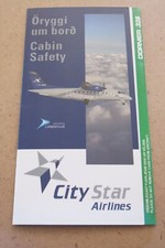 Safety Card - City Star Airlines opb. LANDSFLUG - Dornier 328 (2004) SUPER PREIS