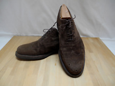 Dieter Kuckelkorn Schuhe Wildleder Full Brouge Oxford Braun Suede Gr. 8,5 / 42,5