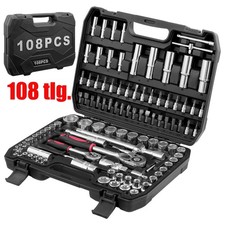 WALTER Steckschlüssel Satz 108tlg. inkl Koffer Ratschenschlüssel Nuss KFZ Kasten