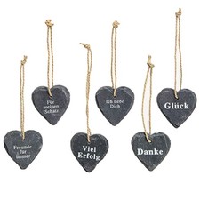 Schiefer Anhänger Herz mit