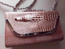 ausgefallene kleine schicke Damenhandtasche von "P&Y" braun/bronze, neu