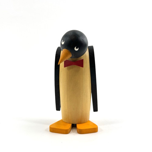 Erzgebirge holzfigur pinguin - holzfigur,