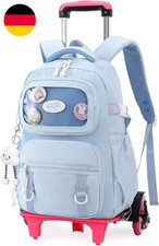 Tanou Rucksack Mit Rollen Für Mädchen Abnehmbar Schulranzen Trolley Wasserdichte