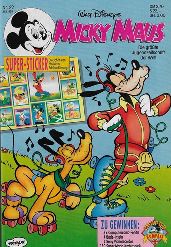 Micky maus 1992 mit - maus, nr.22