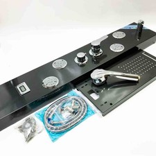 Suguword Schwarz Duschpaneel 5 Funktionen Regendusche Duschset, Duschsystem mit
