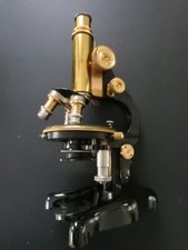 Mikroskop Messing Hensoldt, Wetzlar, frühes Exemplar, Topzustand