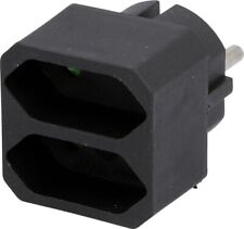 Unitec Einbau- u. Zwischenschalter, Dimmer Euro-Adapter, 2-fach, schwarz