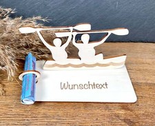 Geldscheinhalter Kanu 2er personalisiert Kajak Wildwasser Rafting Fluss Geschenk