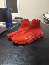 Balenciaga Red Speed Trainers