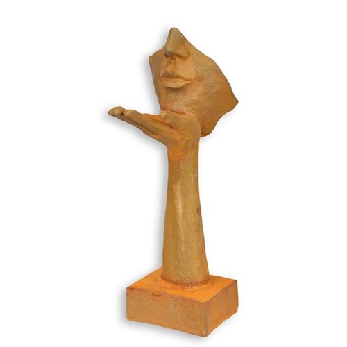 Rostfarbene gusseisenfigur - rostfarbene,