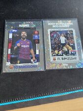 Topps Barcelona Focus 2 Shutter Speed Inserts Luis Suarez und 2001 Bicycle Kick