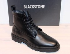BLACKSTONE Leder Stiefelette Lammfell Boots Stiefel - AG330 Black - Neu&OVP!