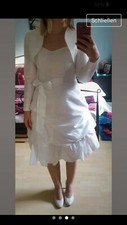 Hochzeitskleid Standesamtkleid Festliches Kleid mit Bolero Zum Schnüren Schleife