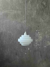 1/20 Hängelampe aus opalweißem Glas – Bauhaus ArtDeco Vintage Lampe Design