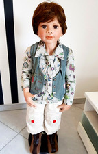 Künstlerpuppe 95 cm, Pascal von Monika Levenig mit Zertifikat, top Zustand