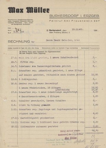 Rechnung burkersdorf müller - rechnung,
