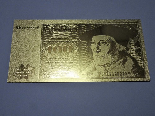 100 schein 24k - dm-schein, vergoldet