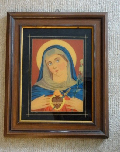 Hinterglasbild maria mit - hinterglasbild,