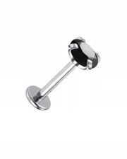 Silberner Labret Piercing