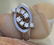 050 weißgold brillantring - ,