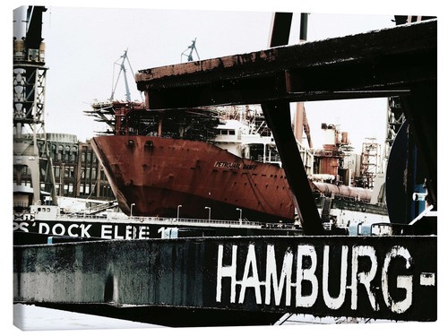 Leinwandbild hamburg hafen - hafen,
