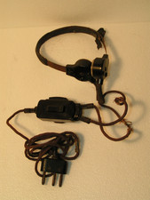 Kehlkopfmikrofon mit Umschalter Mikrofon Kehlkopf Wehrmacht WW2 Panzer Flugzeug