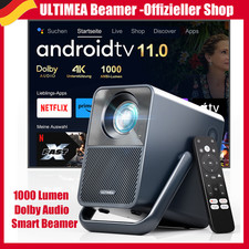 Poseidon E40 Beamer 4K Heimkino, Outdoor Projektor  Android TV, Netflix 1000LM
