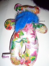 Accessoires Bär aus echtem Leder Blumen Floral Spielzeug für Erwachsene Puppe