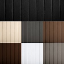 Kunstleder gesteppt schmale Streifen kaschiert Meterware Leder Polsterstoff Stof