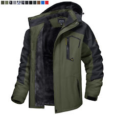 Herren Wasserdichte Winterjacke Warme Wintermäntel Outdoor Ski Schnee Kapuzenjac