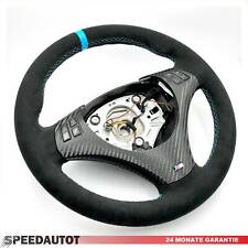 TAUSCH Lenkrad für BMW M E82 E84 E87 E88 E90 E91 E92 E93 Blau ALCANTARA CARBON