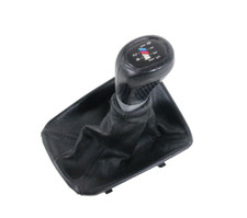 BMW E46 320i M Paket Leder Schaltknauf 5 Gang Schalthebel Manschette schwarz E39