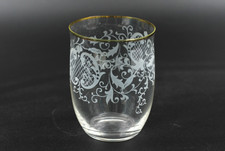 Spiegelau Mozart Wasserglas Becher mit Schiff & Goldrand Vintage alt H 9,5 cm