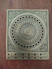 Tischkalender Dauerkalender .ewiger Kalender, Messing .Vintage