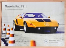 original Werbe Plakat Poster"Mercedes-Benz C 111" Weltrekordwagen von 1970