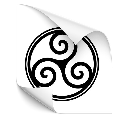 Triskele celtic symbol sticker - symbol,