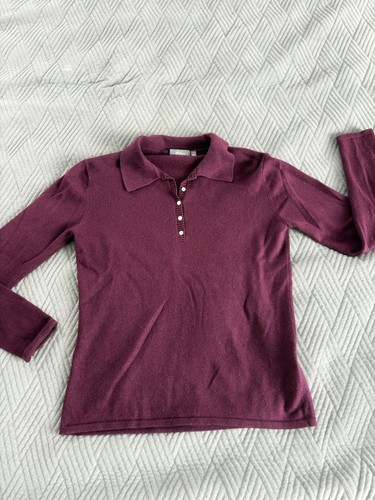 Weinroter pullover mit kragen - weinroter,