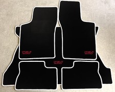 Autoteppich Kofferraum Set für Opel Kadett E CC 16V bj1984-1991 weiss rot 3türig