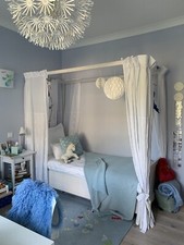 Himmelbett 90x200 Cielo/ Lumio+Lattenrost+Matratze+Vorhangschals