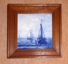 !!!! ROYAL DELFT DE PORCELEYNE FLES SCHÖNES ALTES KACHELBILD KERAMIK !!!!