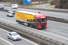LKW Foto DAF XF Planensattelzug Deutschland rot Lohmann Italienlogistik L #f9ra
