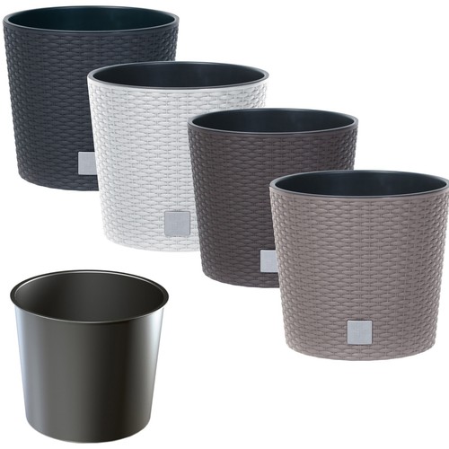 Blumentopf rattan optik - rattan,